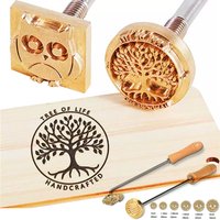 Customized LOGO Iron Heating Branding Stamps Personalized Custom Wooden Soldering Iron Seal Customized Leather Stamping Seals M8