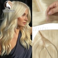Blonde Twin Tab Butterfly Weft Human Hair Extensions Straight Hole Weft Hair Natural Black Balayge Brown Hole Weft Extensions