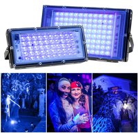 300W Black Light 395NM Glow Party UV Flood Light IP65 Waterproof LED Curing Ultraviolet Lamp for Fluorescent Party Stage Decor