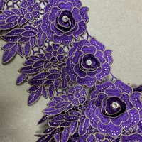 9.5yards New fashion Rhinestone Lace Trim for Wedding dress decoration