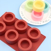 1Pc 6 Hole Round Cake Mold Cake Decorating Silicone Mold DIY Cakes Baking Tools Mousse Soap Molds 3D Cake Tray Baking Pan