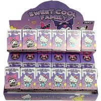 Sanrio Sweet Cool Blind Box 24pcs Cute Hello Kitty Kuromi PVC Pendants Kawaii Keychain Bag Charm Anime Toy Gift for Kids Teens