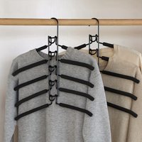 Heavy Duty Space-Saving Metal Hangers with Non-Slip Foam Pads - Multi-Layer Design for Coats, Sweaters, Suits,-Shirts Retail