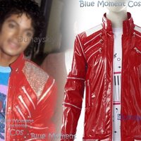 Michael Cosplay Jacksons Beat It Red Leather Jacket Costume Stage Performance Halloween Outfit Carnival Fans Navidad Carnaval