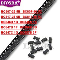 100PCS BC807-25 BC807-40 BC817-25 BC817-40 BC846B BC847B BC847C BC848B BC856B BC857B SOT23 BC807 BC817 BC846 BC847 SOT23 Chipset