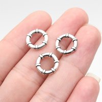 WYSIWYG 40pcs 12x12mm 2 Colors Antique Bronze Color Antique Silver Color Circle Connector For DIY Jewelry Making
