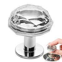 Toilet Flush Button Toilet Flusher Button Press Rhinestone Pattern Toilet Water Tank Button Pusher Nail Protection Toilet Helper