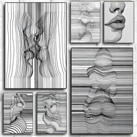 Black and white lines Woman Poster HD Art Mural Waterproof Wall Decor Durable DIY Home Decoration for Living Room Bedroom