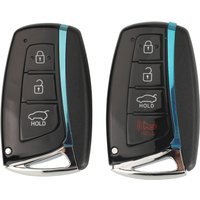 jingyuqin 3/4 Buttons High Quality Smart Key Case For Hyundai Genesis Santa Fe Equus Azera Remote Control Key Shell Smart Fob