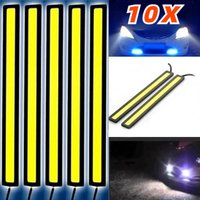 10PCS 17CM LED DRL Waterproof Driving Daytime Running Lights Strip 12V COB LED Car Aluminum Stripes Lights