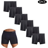 6pcs New Man Underpants Sexy Solid Color Men's Panties Set High Quality Mens Boxer Underwear Brand Polyester Male Trunks Shorts