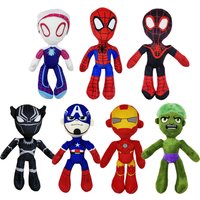 25-30cm Supered heroed Plush Toys Avengers Spiderman Iron Man Captain America Soft Stuffed Hulk Doll Birthday Christmas Gift