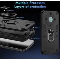 Armor Case for Honor Magic 6 5 Lite X9a X8a X7a X9 X8 X7 X6 X6a 4G 5G X5 Plus Shockproof Car Magnetic Ring Holder Phone Cover