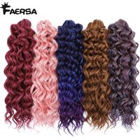 Deep Wavy Twist Crochet Hair Afro Curls Water Wave Crochet Braids Synthetic Curly Braiding Hair Extensions For Women 18 24 Inch