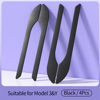 4PCS Door Handle ABS Sticker For Tesla Model 3/Y Car Door Wrap Cover Paste Model3 Model Y Accessories Modification Handle Cover