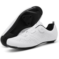 AliExpress LEYINLIN Road Cycling Shoes Breathable Self-Locking Cleat Non-Slip Mountain Bicycle Shoe Men SPD Racing Sneaker Lightweight Indoor White