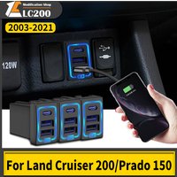 Car USB QC3.0 Quick Charger For Toyota Land Cruiser 200 LC200 FJ200 Prado 150 LC150 FJ150 2008-2021 2020 Interior Accessories