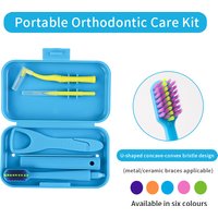 1box Dental Oral Cleaning Care Kits Portable Daily Travelling Orthodontic Care interdental brush Tongue Scraper