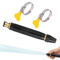 Black High-Pressure Water Gun Diamond Nozzle for Household Car Wash Watering Pipe Car Wash Gun with 3 Patterns Cleaning Tools