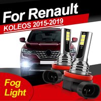 Front Fog Lamp 6000K Fog Light Bulbs For Renault KOLEOS 2015 2016 2017 2018 2019 Plug Play OE Replacement 80W Accessories