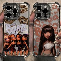 B-Bratz-S Leopard Plating Phone Case For Samsung A37 A57 A07 A36 A16 A06 A35 A55 A25 A26 A05s A15 A54 A34 A24 A14 A05 A04 4G 5G