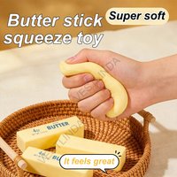 1/2PCS Realistic Butter Stick Decompression Toy Soft Squeeze Slow Rebound Sensory Toys Pressure Anxiety Improve Game Focus Gift