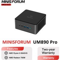 MINISFORUM UM890 Pro Mini PC AMD Ryzen 9 8945HS Windows 11 Mini Computer DDR5 32GB 1TB NVME SSD Oculink DP Wifi6e Gaming Mini PC