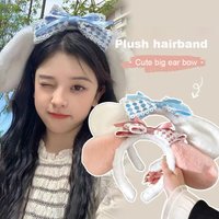 New Cute Cinnamoroll Plush Headband Cartoon Puppy Ear Hair Hoop Kawaii Hair Accessories Adorable Soft Hairband Perfect