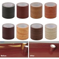 5M/Roll Self-adhesive Furniture Repair Tape DIY Wood Grain Floor Renovation Sticker Mildew-proof Waterproof Door Decals