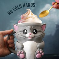 3D printed antifreeze cup Scottish Highland cow ice cream cup cat Ice Cream pint holder