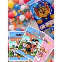 10pcs/set Paw Patrol Theme Party Gift Bags Plastic Candy Bags Birthday Party Favors, Cute Cartoon Gift Packaging