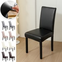 1PC PU Leather Chair Cover Waterproof Elastic Universal Chair Protector Dining Room Office Hotel Thick Chair Covers Restaurant