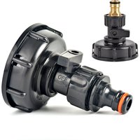 3/4" IBC Tank Valve Adapter Hose Garden Water Connector 60mm Coarse Thread Replacement Valve Fitting Parts