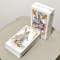 12*7cm Double-embossed Modern Hue Tarot Deck - 78 Watercolor Tarot Cards Based on RWS Imagery - Aesthetic Divination Cards