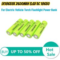 LR1865SK 2600mAh 3.6V 5C 18650 Lithium Battery for Electric Vehicle Torch Flashlight Power Bank Rechargeable Batteries