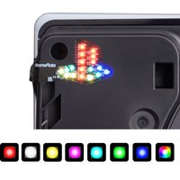 eXtremeRate for PS5 Slim/Pro Console RGB RAINBOW Logo LED Kit 7 Colors 40 Effects, Illuminated Decoration Logo LED