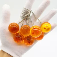 Bandai Dragon Ball Series Keychain Charms Accessories 1-7 Star Dragon Balls Cosplay Keyring Car Keyring Pendant Holder Toys Gift
