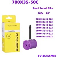 GUSTAVO TPU Road Bike Inner Tube 700c X 35-50c Bicycle Tube 45/65mm Length French Valve