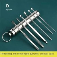 6/7/8Pcs/Set Ear Wax Pickers Ears Cleaner Spoon Cleaning Stainless Steel Earpick Wax Remover Curette Ear Pick Cleaner Care Ears