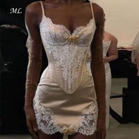 ML Luxury Mini/Short Cockatail Party Dress Sweetheart Corset Sheath Lace Appliques Prom Gown vestidos De Gala Customized 2026