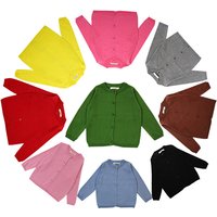 2025 Spring Autumn Children Long Sleeves Cardigan Sweater 1-8 Years Baby Boys Girls Solid Color Pullover