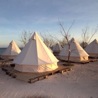 3M 4M 5M 6M Luxury Glamping Equipment Tent Camping Yurt Canvas Hotel Resort Bell Tent for School Event With Floor