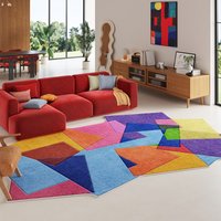 Dopamine Color Rugs for Bedroom Irregular Shape Living Room Decoration Carpet Washable Lounge Soft Floor Mat Anti-slip Study Rug