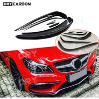 Carbon Fiber Front Fog Lamp Bumper Canards Splitters Spoiler For Benz W207 C207 Coupe E200 E260 E300 2014-2016 Body Kits FRP