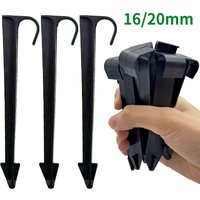 WUJIE 50PCS 16mm 20mm Pipe Hose Holders C-type Groud Stake for 1/2 3/4 PE Tubing Drip Irrigation Garden Water Fittings Brackets