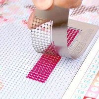 DIY Diamond Painting Cross Stitch Tools Ruler Drawing Round Diamond Embroidery Accessory Stainless Steel Embroidery Ruler