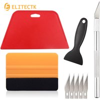 9pc Wallpaper Smoothing Car Film Scraper Aluminum Alloy Engraving Tools Kit for Adhesive Contact Paper Application Window Film