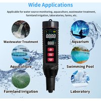 MF-X71 7-in-1 Water Quality Tester TDS/EC/SALT/S.G./TEMP/PH/ORP/Use for Laboratory/Swimming Pools/Aquariums/Water Testing