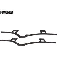 2Pcs Carbon Fiber Chassis Rails LCG Cheater Rigs Frame for 1/10 RC Crawler Capra SCX10 III TRX4 Portal Axle Comp Builds DIY