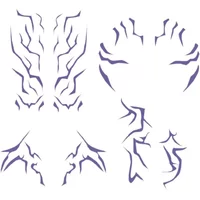 KPop Cosplay Prop Tattoo Sticker Waterproof Purple Laser Tattoo Sticker Demonizing Sticker For New Year Party Adult Props